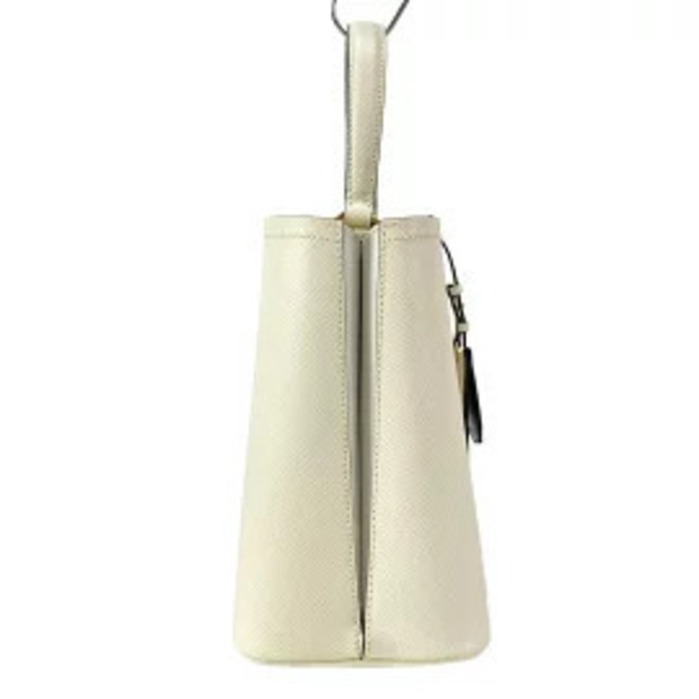 Prada Panier Handbag White Leather